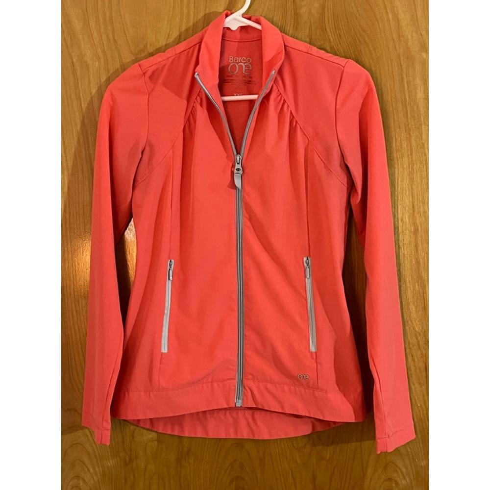 Barco One Womens Jacket Size XXS Crew Neck Full Zip Stretch Microfiber EUC - Picture 2 of 12